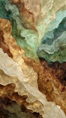 Abstract layered mountain landscape, earthy tones & textures
