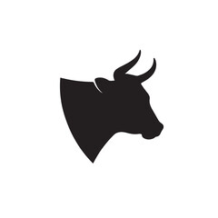 Ox Head Icon – Strong Bull Face Vector Illustration