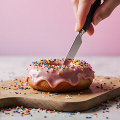 birthday cake with candles