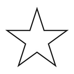 Star icon. Black star symbol for designs.