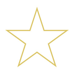 Star Symbol. Golden Star Icon