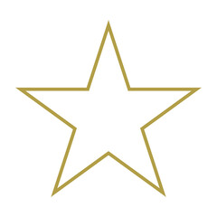 Star Symbol. Golden Star Icon
