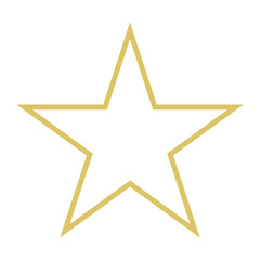 Star Symbol. Golden Star Icon