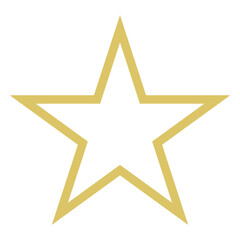 Star Symbol. Golden Star Icon