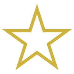 Star Symbol. Golden Star Icon