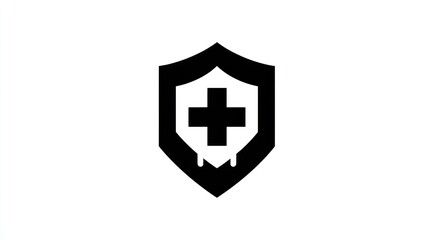 Fototapeta premium Shield with medical cross symbol