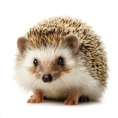 Obraz premium Charming Hedgehog: A detailed close-up photograph of an adorable hedgehog, with its spiky quills, expressive eyes, and endearing face, highlighting its unique characteristics.