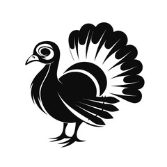 Bold silhouette of a proud standing turkey