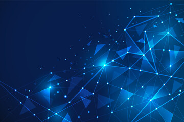Futuristic Technology Network Background A Captivating Display of Interconnected Lines and Glowing Nodes Illuminating the Path to Digital Innovation