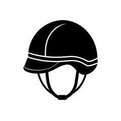 Isolated riding helmet art on transparent background silhouette