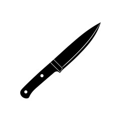 Silhouette of a knife on transparent background