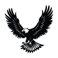 Obraz premium Majestic bald eagle descending with talons extended