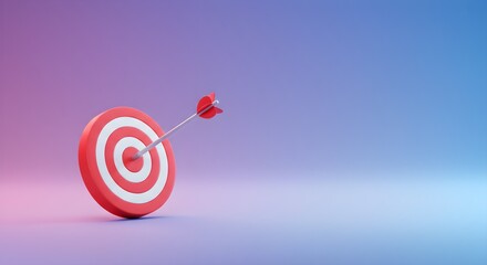 Target Success Arrow Hitting Bullseye Precision Concept