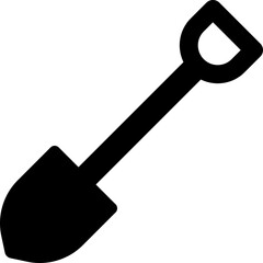 shovel on white background