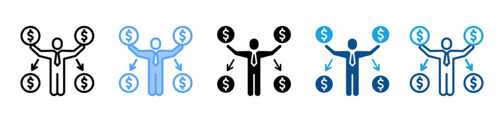 Liabilities icon sheet multiple style collection