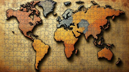 World map jigsaw puzzle