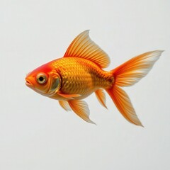 Fototapeta premium Vibrant Goldfish Swimming Gracefully in Clear Water Background
