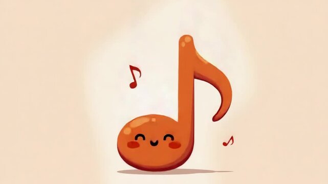 cute cute cartoon of a musical note
