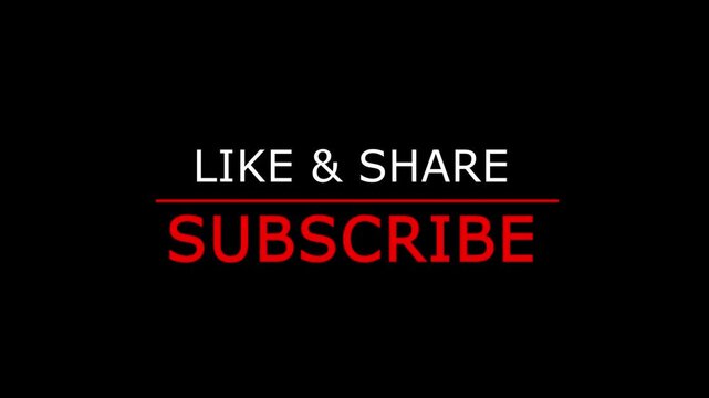 Like Share Subscribe Notify Element with red strobing colour.