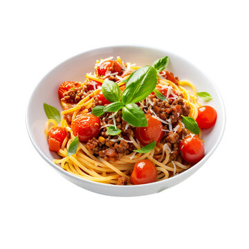 Spaghetti Bolognese in White Bowl 8c01 4560