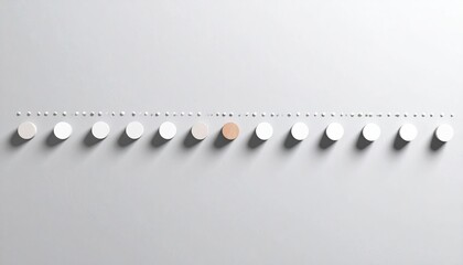 Abstract Timeline Progress Markers with Shadows