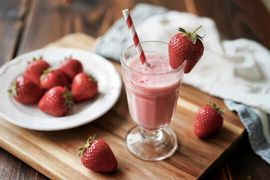 milkshake strawberry smoothie concept strawberry fruit beautiful old wood batido de fresa concepto fresa fruta madera antigua hermosa concept de smoothie &agrave; la fraise fraise fruit beau vieux bois