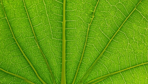 Bright Green Leaf Texture Close Up