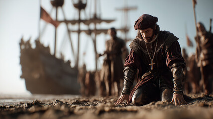 Christopher Columbus Landing in America