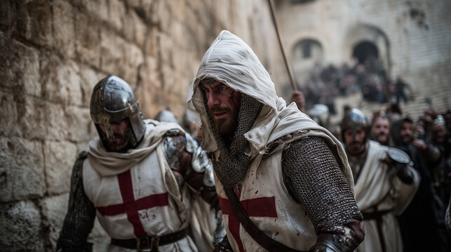 Historic Crusader War Scene in Jerusalem