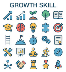 Personal and Professional Growth Vector Icon Set