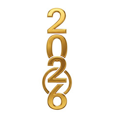 Golden 2026 New Year Illustration for Celebrations and Anniversaries