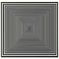 Abstract optical illusion with concentric black and white squares
