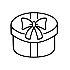 Gift line icon vector illustration. Editable strokes