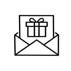Gift line icon vector illustration. Editable strokes