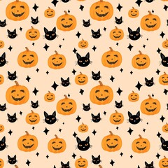 halloween seamless pattern