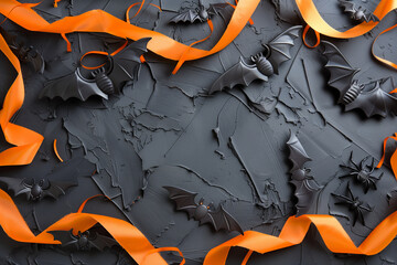 Overhead View of Halloween Accessories with Fake Blood