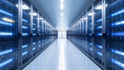 Rows of Servers in Modern Data Center