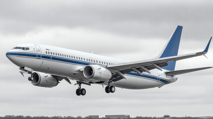 Fototapeta premium Commercial airplane in flight