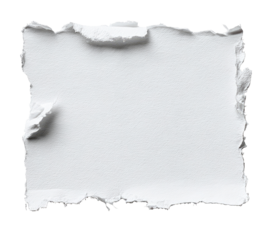 White paper, torn edges