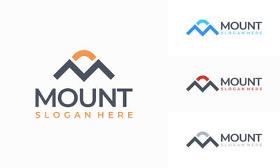 simple mountain logo, Unique Mountain symbol, Usable for Business and Branding Logos. Flat Vector Logo Design Template Element.
