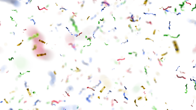Colorful Confetti PNG Transparent Background for party celebration designs, festival invitations, birthday flyers, wedding decor, and digital overlays. Add vibrant and festive vibes to your photos, 