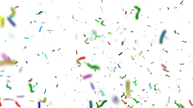 Colorful Confetti PNG Transparent Background for party celebration designs, festival invitations, birthday flyers, wedding decor, and digital overlays. Add vibrant and festive vibes to your photos, 