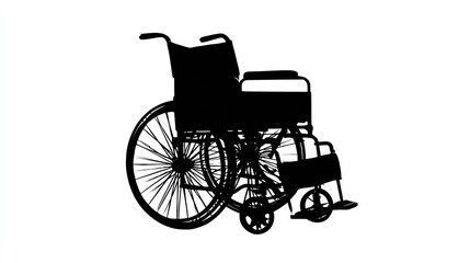 Fototapeta premium Wheelchair silhouette illustration