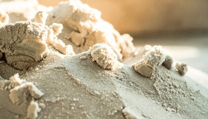 Beige Kinetic Sand Pile Under Warm Light