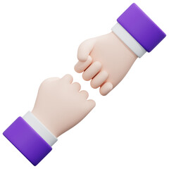3D Fist Bump Gesture Icon