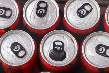 Obraz premium Carbonated drinks are sweet and provide a refreshing energy boost to your body.