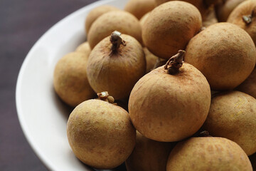 Fresh Longan Tropical Fruit for Healthy Food and Dessert Ingredient