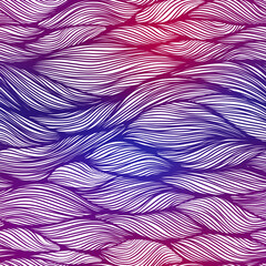 Hand drawn colorful seamless pattern with abstract flowing lines, organic textile texture and wavy motif, mixed media design for fabric, wallpaper, wrapping paper, fashion prints and decorative art