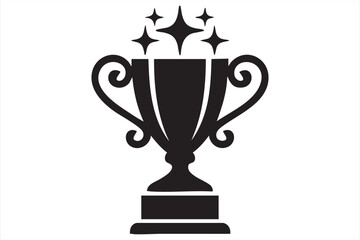 Vector icon of sports and business awards including prize cup and competition symbol