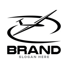 Modern airplane logo. Vector illustration.